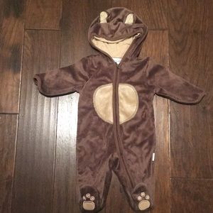 Cozy fleece zip up bear